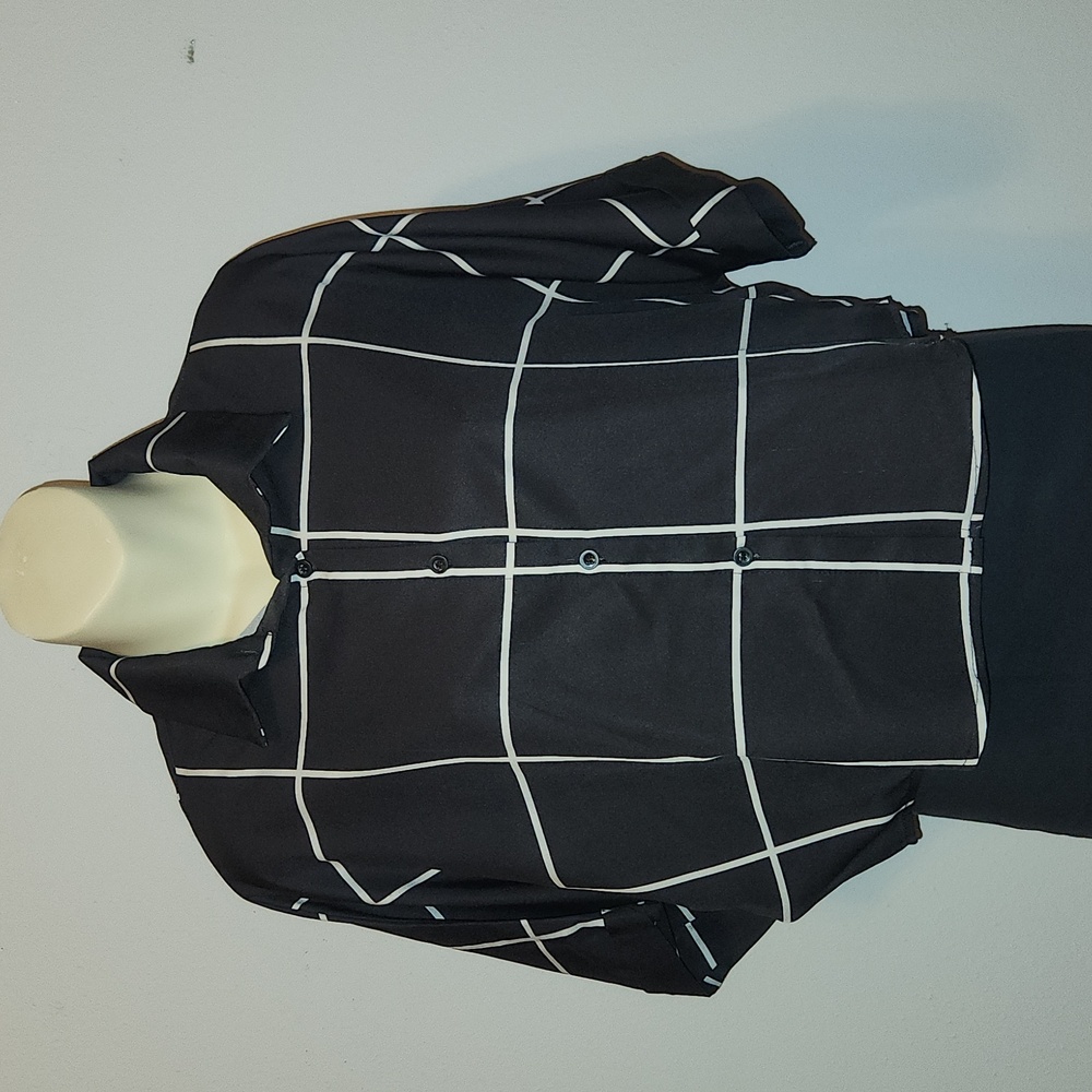 Shein Black Cropped Blouse